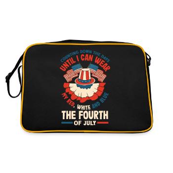 Je peux porter mon rouge, blanc et bleu sur le quatrième - Sac Retro - noir/or - Dos