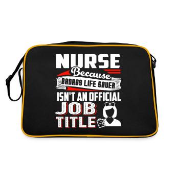 Nurse Nurse Job Title - Retro Bag - black/gold - Back