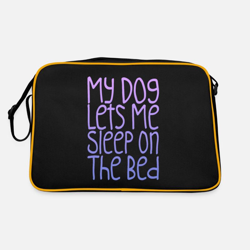 My Dog Lets Me Sleep On The Bed Retro Bag
