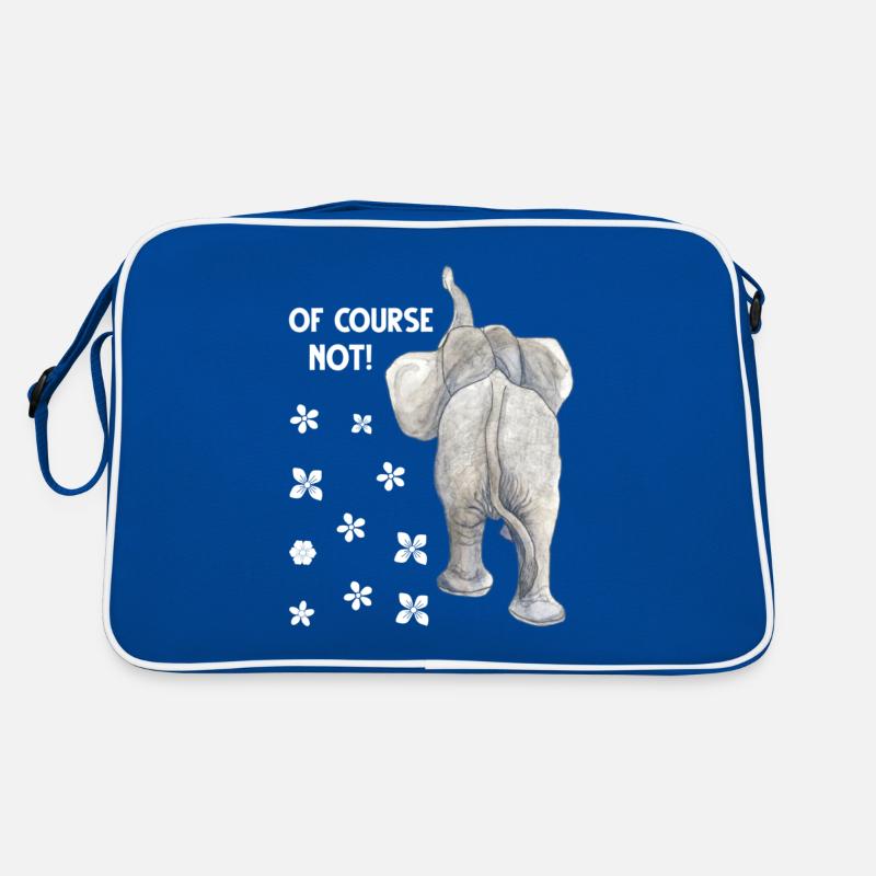 Of Course Not Keine Diskussion Elefant Tarö Rüssel Retro Tasche