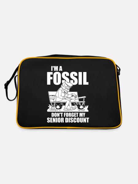Rentner Rente Witzig - Retro Tasche - Schwarz/Gold