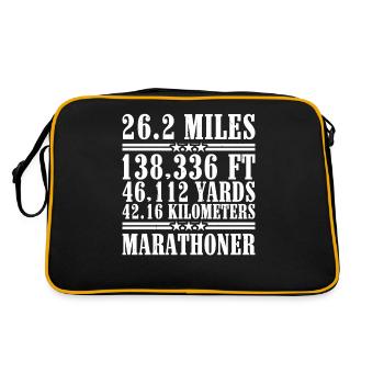 26,2 milles 138 336 pi 46 112 verges 42,16 km 4 - Sac Retro - noir/or - Dos