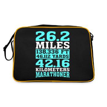26,2 milles 138 336 pi 46 112 verges 42,16 km 2 - Sac Retro - noir/or - Dos