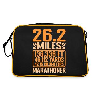 26,2 milles 138 336 pi 46 112 verges 42,16 km 3 - Sac Retro - noir/or - Dos