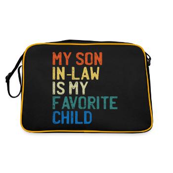 Mon gendre : l’enfant préféré » Rétro Vintage - Sac Retro - noir/or - Dos