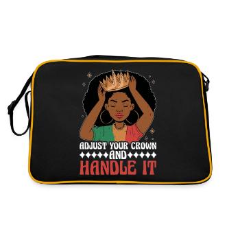 Ajustez votre couronne et manipulez-la 8 - Sac Retro - noir/or - Dos