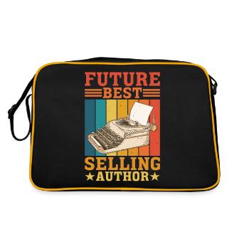 Future Best Selling Author - Retro Tasche - Schwarz/Gold - Hinten