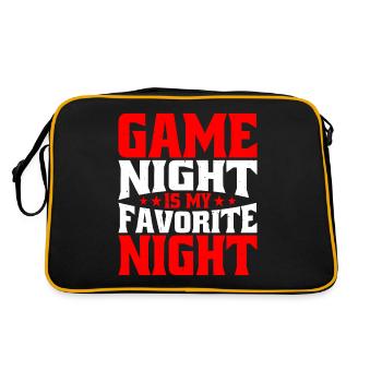 La soirée de jeu est ma soirée préférée - Sac Retro - noir/or - Dos
