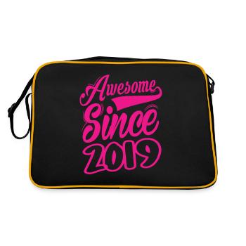 Awesome Since 2019 - Retro Bag - black/gold - Back