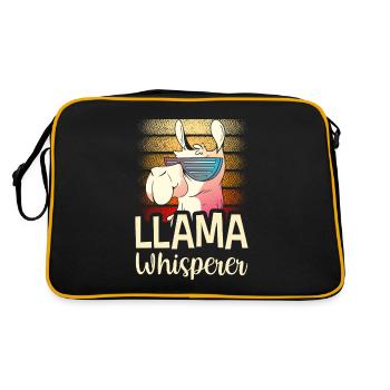 Lama Whisperer Dictons Lamas Llama Animal - Sac Retro - noir/or - Dos