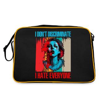 I Don't Discriminate I Hate Everyone 21 - Retro Bag - black/gold - Back