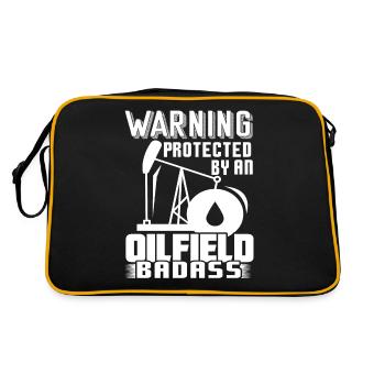 Oilfield Protected By An Oilfield Badass - Retro Bag - black/gold - Back