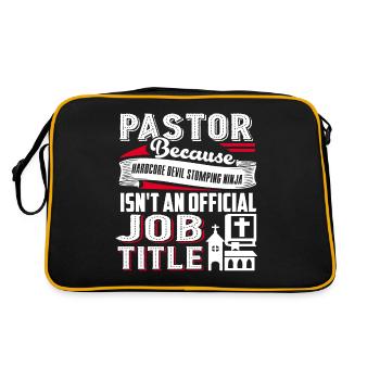 Pastor Pastor Job Title - Retro Bag - black/gold - Back