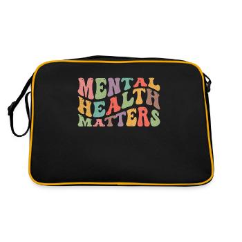 Santé mentale Questions de santé mentale - Sac Retro - noir/or - Dos