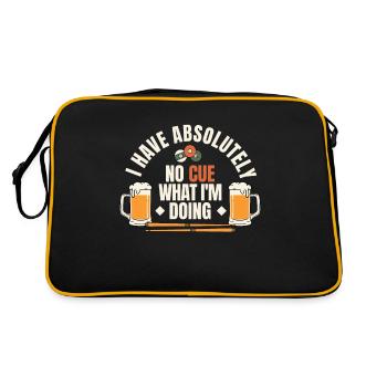Billard lustiger Spruch - Bier Pool Retro Vintage - Retro Tasche - Schwarz/Gold - Hinten