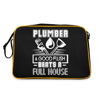 Plumber Plumber Good Flush - Retro Bag - black/gold - Back