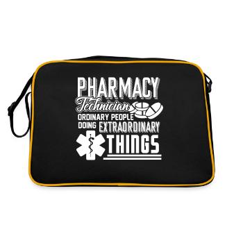 Pharmacy Technician Pharmacy Technician Doing - Retro Bag - black/gold - Back