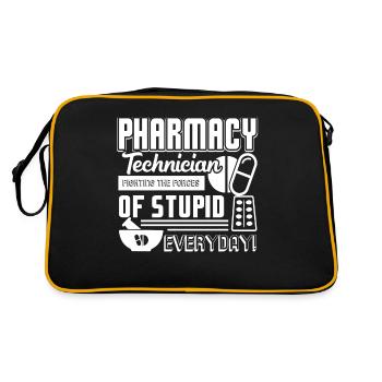 Pharmacy Technician Pharmacy Technician Fighting - Retro Bag - black/gold - Back