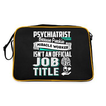 Psychiatrist Psychiatrist Job Title - Retro Bag - black/gold - Back