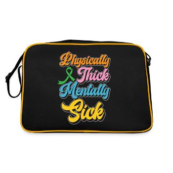Santé mentale Conscience mentale physiquement épaisse - Sac Retro - noir/or - Dos