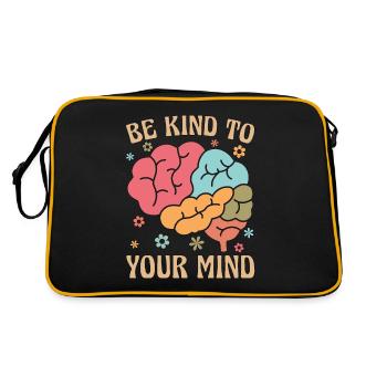 Santé mentale Soyez gentil avec votre Maladie mentale - Sac Retro - noir/or - Dos