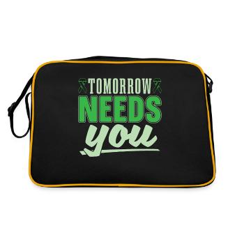 La santé mentale de demain a besoin de vous La maladie mentale - Sac Retro - noir/or - Dos