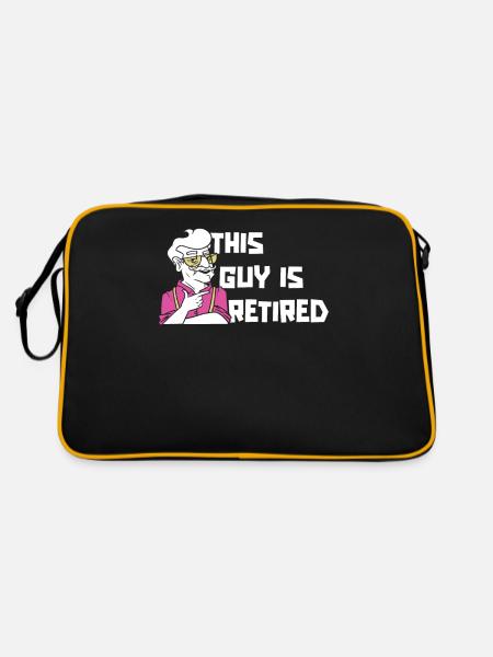 Pension de retraité drôle ce gars est à la retraite - Sac Retro - noir/or - Dos