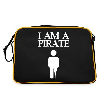 Amputiertes Bein Prothese Geschenk - Retro Tasche - Schwarz/Gold - Hinten