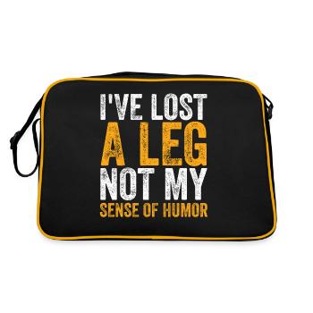 Amputiertes Bein Prothese Geschenk - Retro Tasche - Schwarz/Gold - Hinten