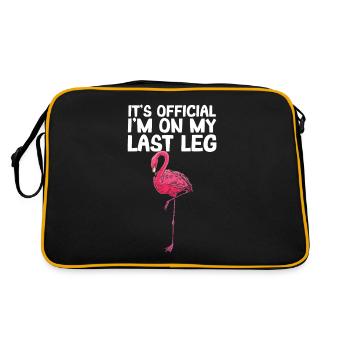Amputiertes Bein Prothese Geschenk - Retro Tasche - Schwarz/Gold - Hinten