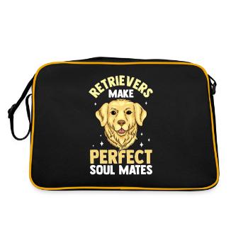 Retrievers are perfect soulmate dog - Retro Bag - black/gold - Back