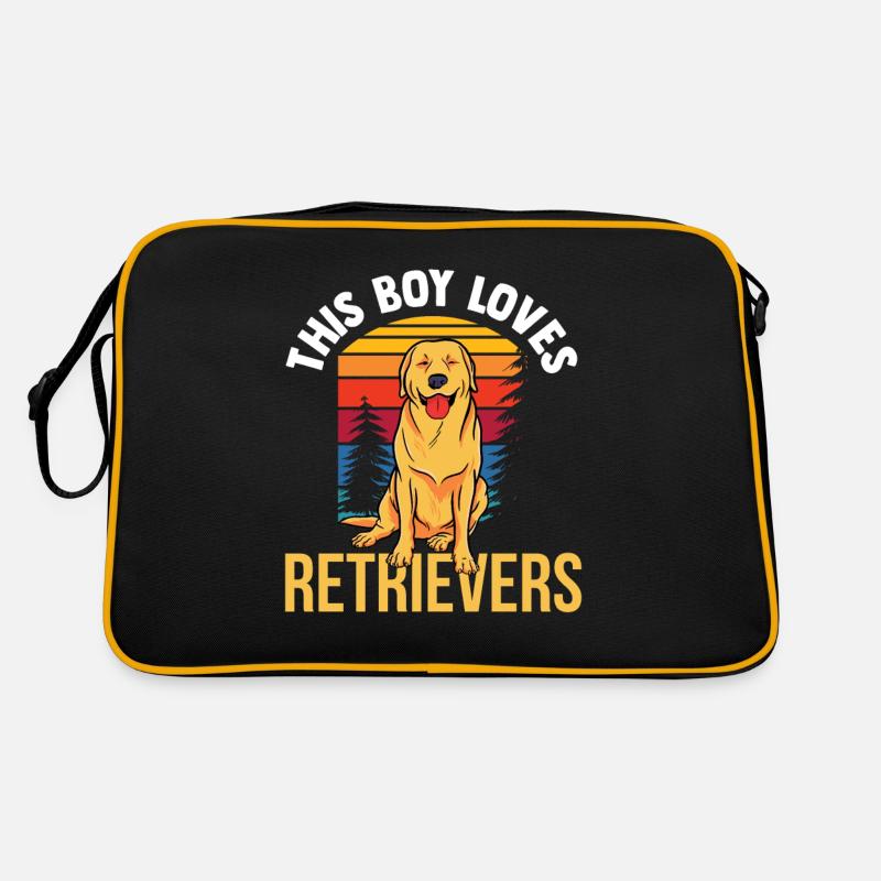 This Boy Loves Retriever Retrievers Dog Retro Bag