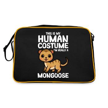 Mongooses Mongooses Meerkats - Retro Bag - black/gold - Back