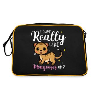 Mongooses Mongooses Meerkats - Retro Bag - black/gold - Back