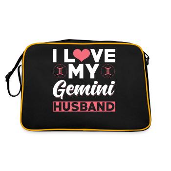 J’aime mon mari de jumeaux - Sac Retro - noir/or - Dos
