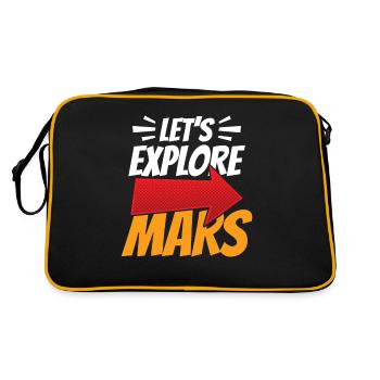 Explorons l’espace de la planète astronaute martienne - Sac Retro - noir/or - Dos