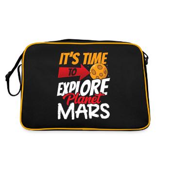 Il est temps d’explorer la planète Mars - Sac Retro - noir/or - Dos