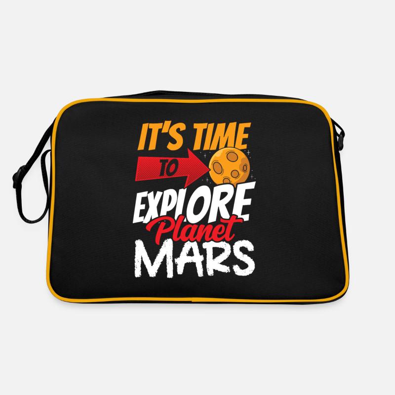 Es Ist Zeit Den Planeten Mars Zu Erforschen Retro Tasche
