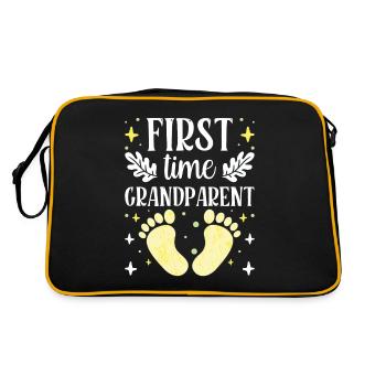 First Time Grandparents Sweet First Time Pregnant - Retro Bag - black/gold - Back
