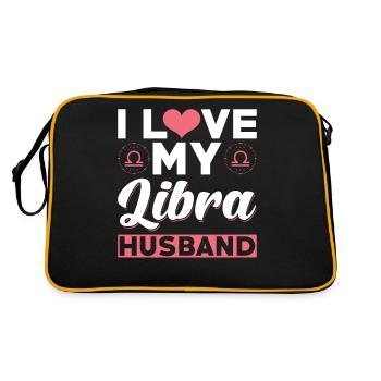 I love my Libra husband - Retro Bag - black/gold - Back