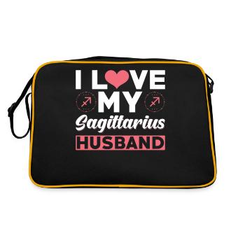 J’aime mon mari Sagittaire - Sac Retro - noir/or - Dos