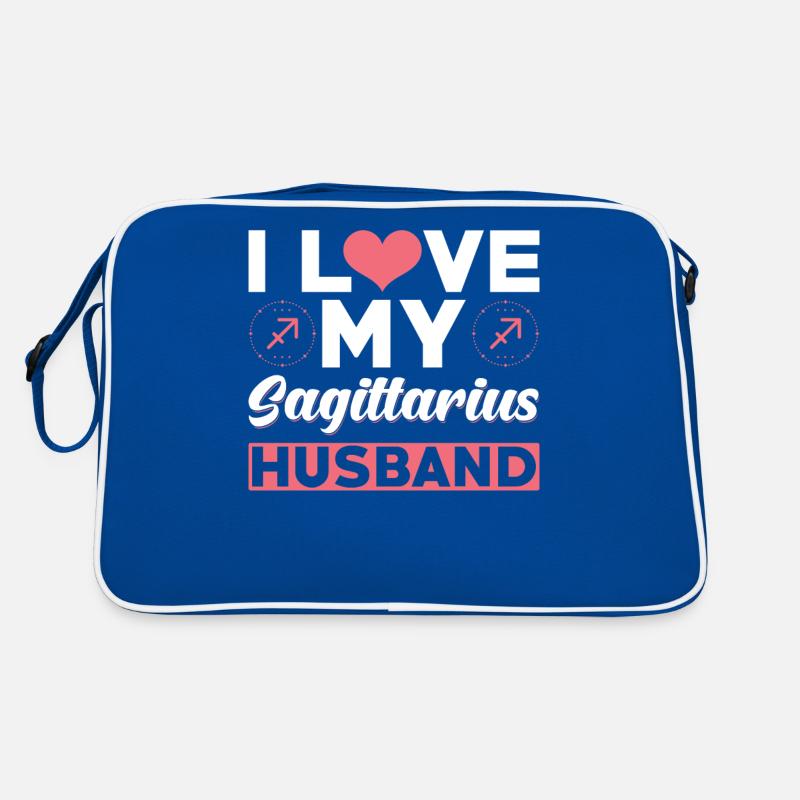 Ich Liebe meinen Schütze Ehemann Retro Tasche