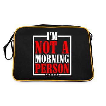 Je ne suis pas une personne du matin - Sac Retro - noir/or - Dos