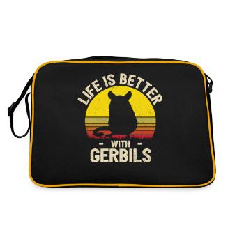 Gerbille - Sac Retro - noir/or - Dos