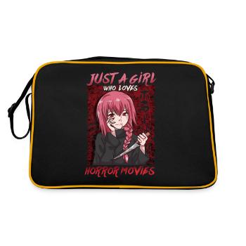 Juste une fille qui aime les films d’horreur Anime Girl - Sac Retro - noir/or - Dos