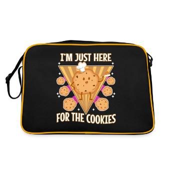 im just here for the cookies - Retro Bag - black/gold - Back