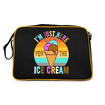 Je suis juste ici pour la crème glacée - Sac Retro - noir/or - Dos