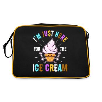 Je suis juste ici pour la crème glacée - Sac Retro - noir/or - Dos