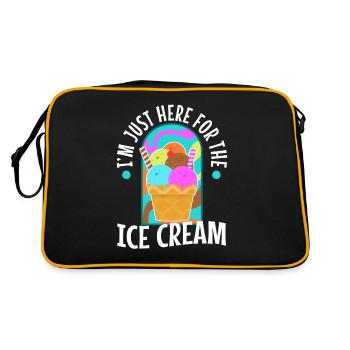 Je suis juste ici pour la crème glacée - Sac Retro - noir/or - Dos