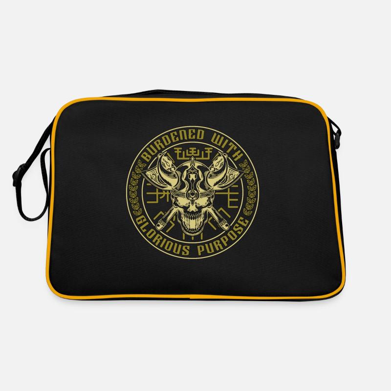 Norse Mythology Burdened With Glorious Valknut Retro Tasche